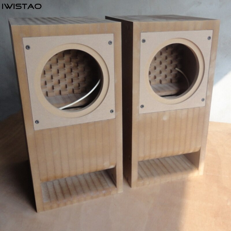 IWISTAO 3-4.5 Pollici Full Range Speaker Vuoto Cabinet Kit Labirinto Struttura Ad alta densità di Fibra di Legno per Amplificatore Valvolare