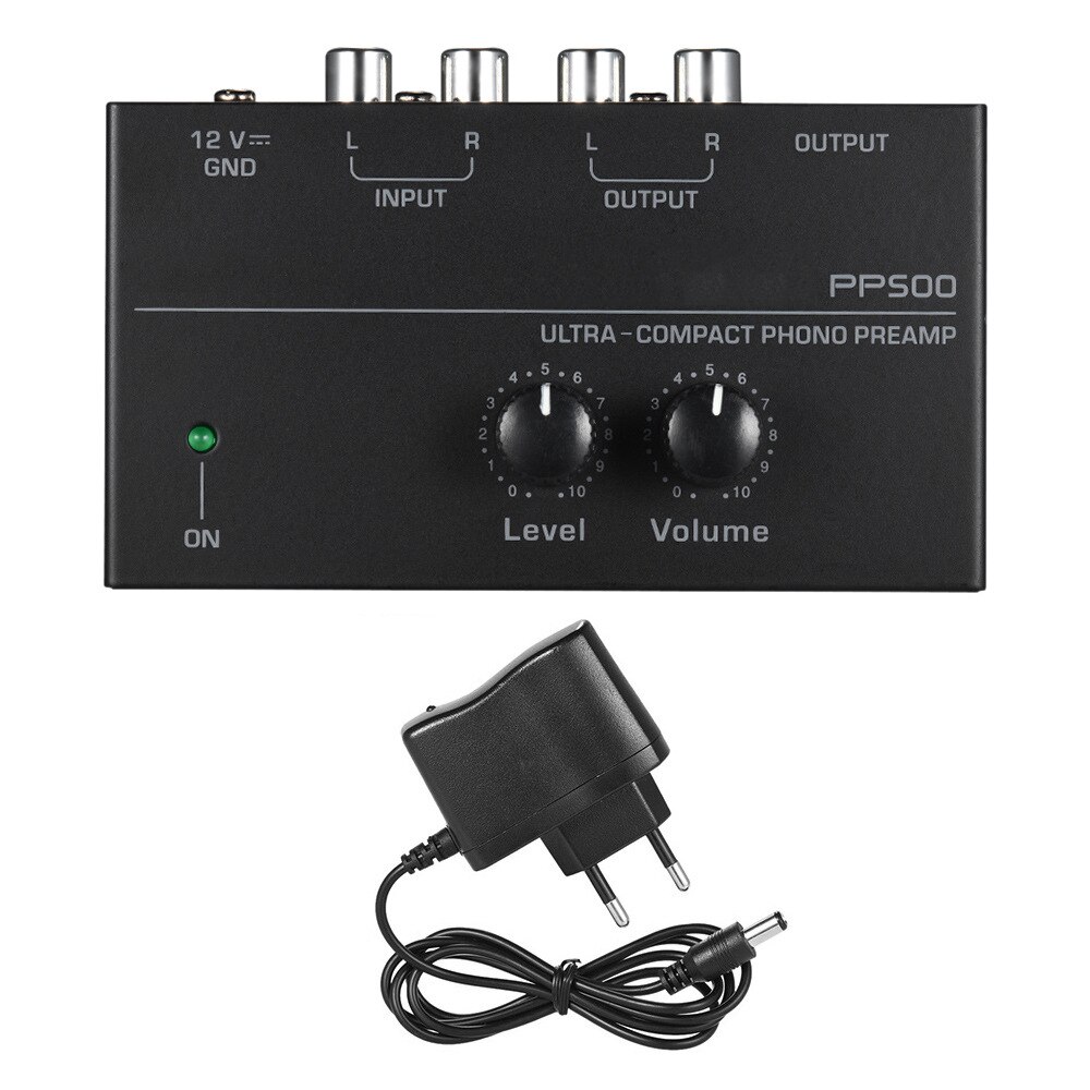 Pp500 Phono Vorverstärker Vorverstärker mit Pegel Lautstärke regler RCA Eingang Ausgang 1/4 "trs Ausgangs schnitts tellen für Plattenspieler
