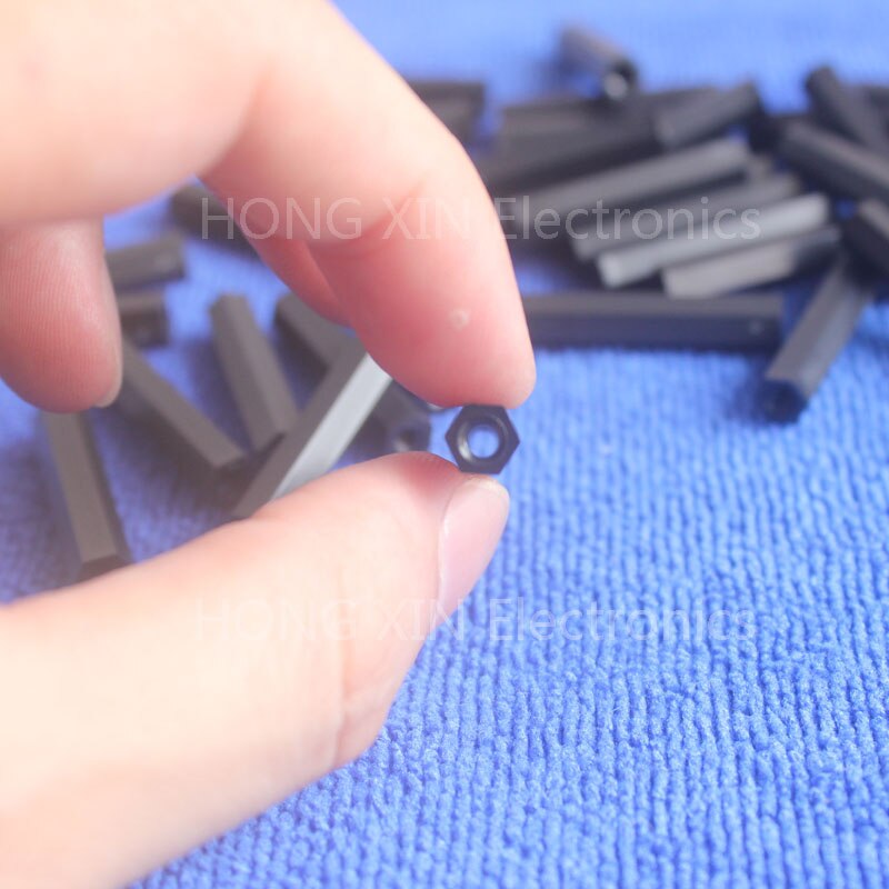 M3*40 black 1 pcs Nylon 40mm Hex Female-Female Standoff Spacer Threaded Hexagonal Spacer Plastic Standoff Spacer high