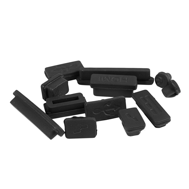 AU42 -24 pièces couvercle de prise USB Anti-poussière Silicone pour Pro 13 pouces 15 pouces Air 11 pouces noir et blanc