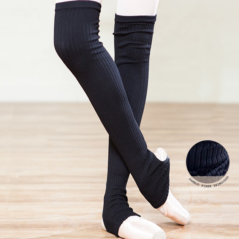 Jambière de danse longue Ballet jambière bambou cuisse longueur jambière pour la danse femmes tricots hiver échauffements ballerine vêtements