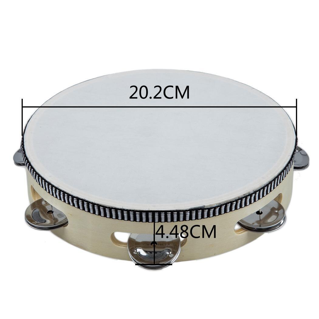 8" Musical Tambourine Tamborine Drum Round Percussion for KTV Party kids