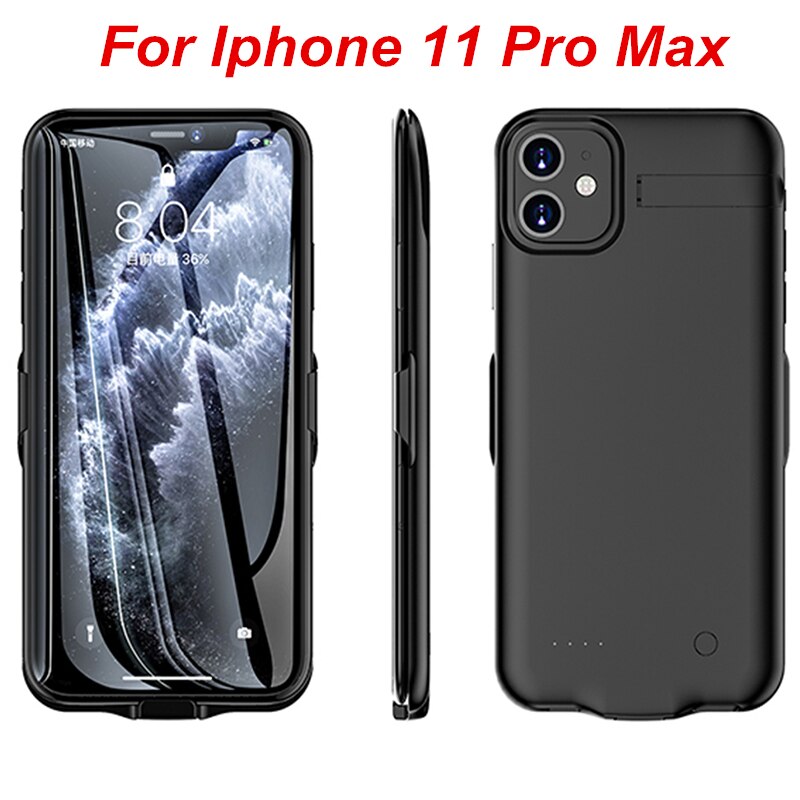 10000 mah til iphone 11 11 pro 11 pro max batterideksel ekstern lader powerbank: Ip 11 pro max svart