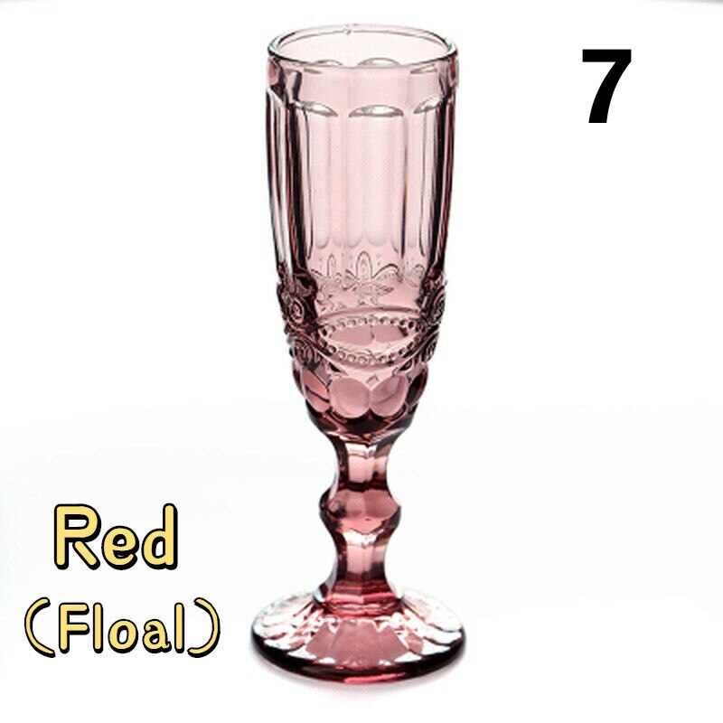 Verre à vin rouge Vintage gaufré 150ml, gobelet à jus rétro, verre à eau, verre à Champagne, verres à vin pour fête de mariage: 7