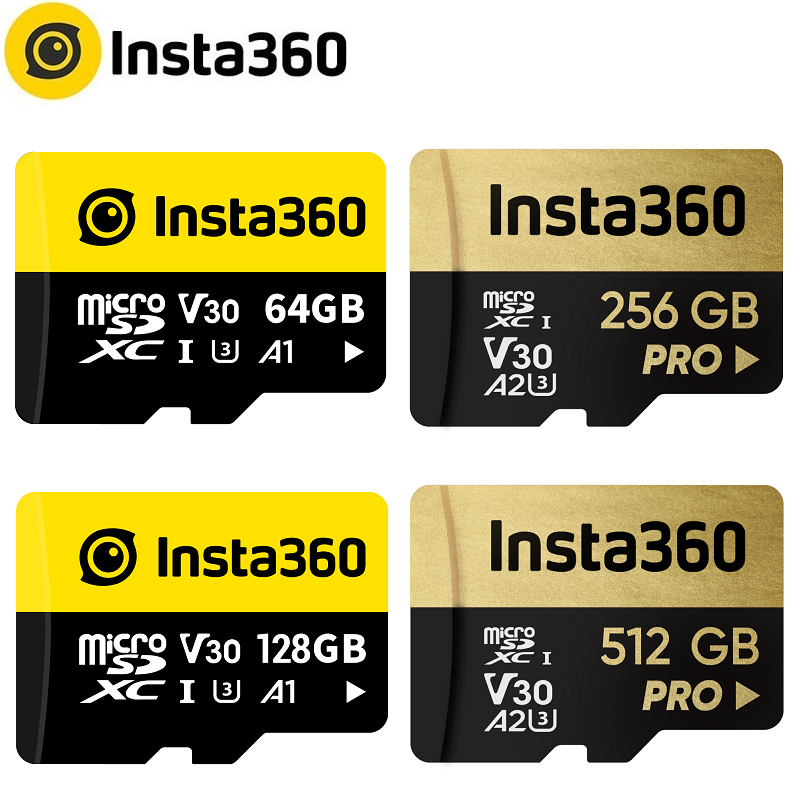 Tarjeta MicroSD Insta360 para Insta 360 X4 X3 ONE X2 RS tarjeta de memoria Micro SD 64GB 128GB 256G 512G accesorios originales de alta velocidad