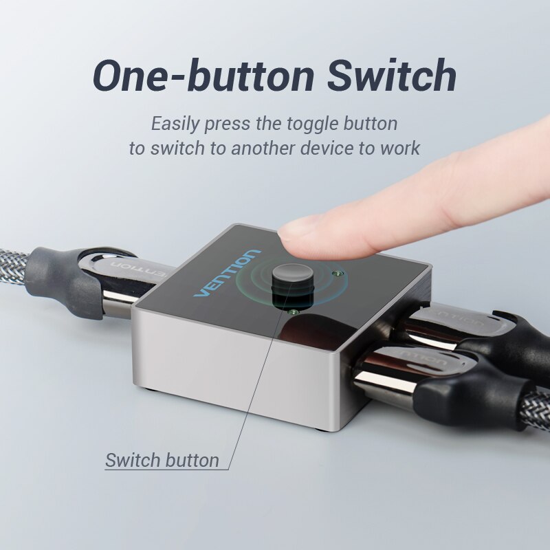 Vention HDMI Switch Bi-Direction 2.0 HDMI Splitter 1x2/2x1 Adapter 2 in 1 out Converter for PS4 Pro/4/3 TV Box HDMI 4K Switcher