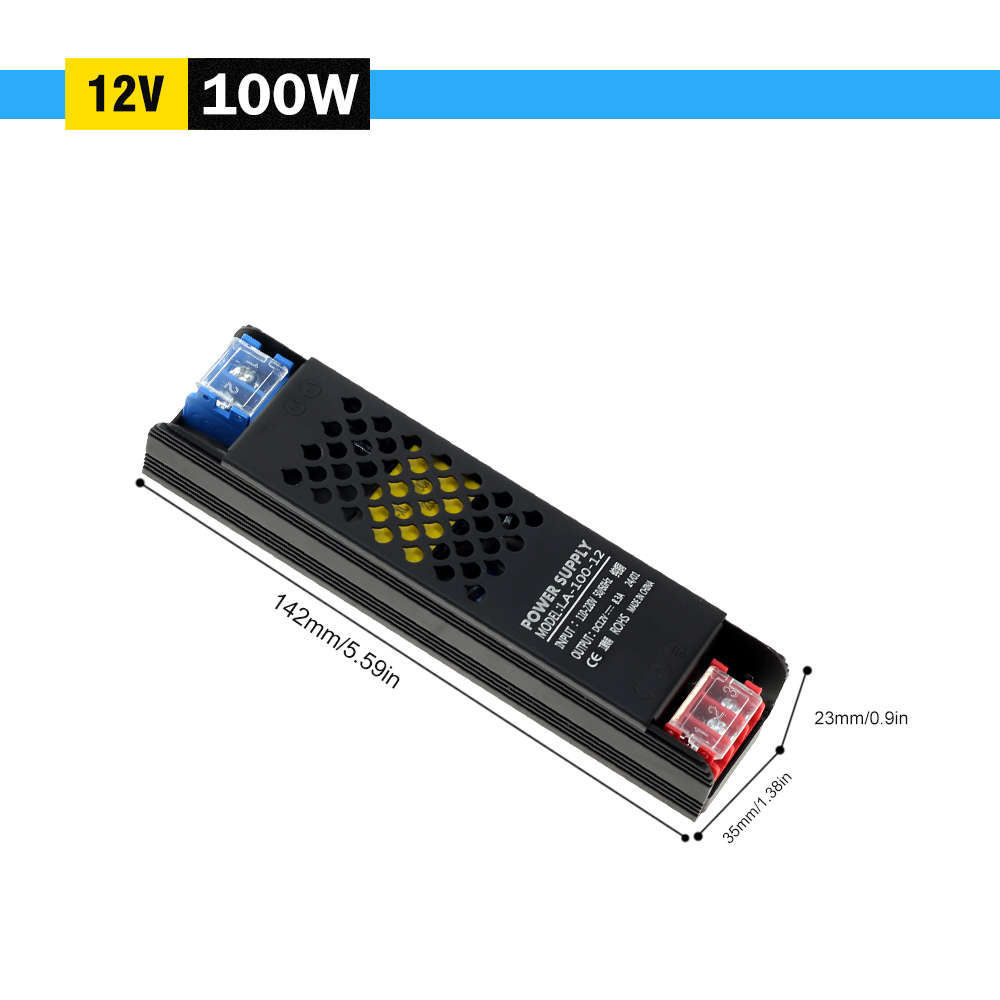 60w 100w 200w 300w 400w led-stripe strømforsyningsadapter driver 110v 220v to 12v 24v ultratynne lystransformatorer: Gull