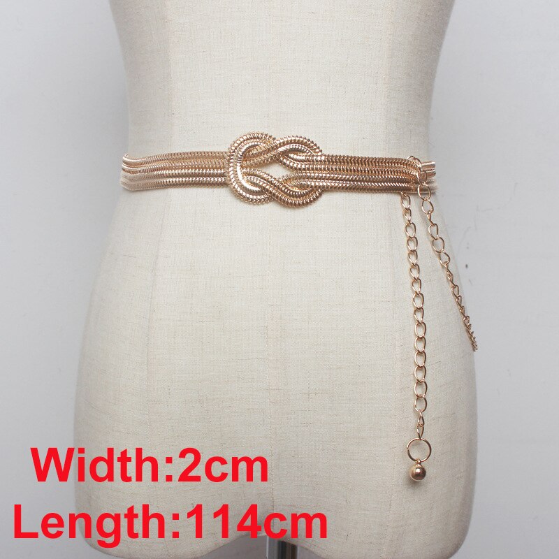 Cetiri Vrouwen Mode Metalen Heup Ketting Riem Elegante Goud Zilver Franjes Ring Taille Keten Kleding Riemen: Style 18