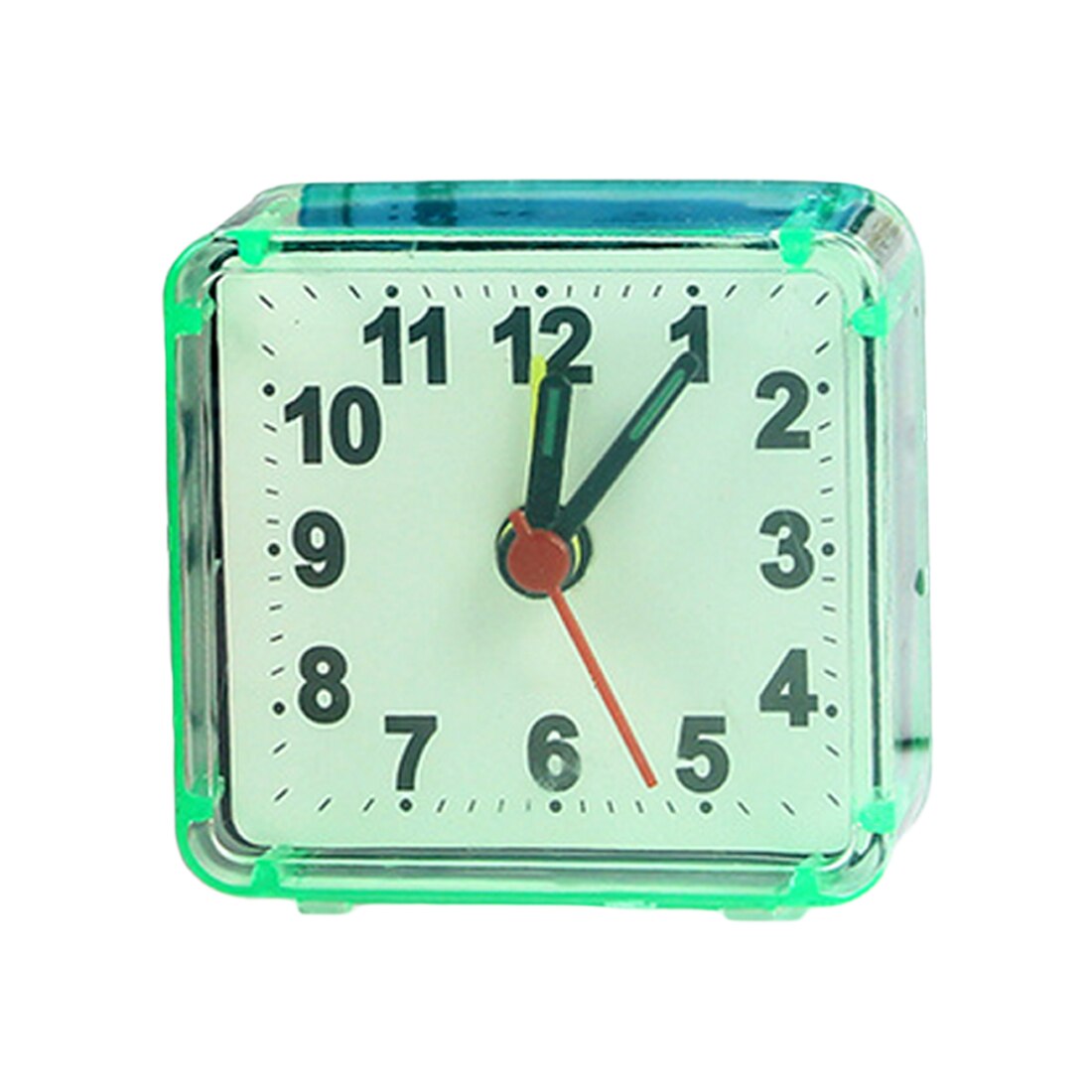 Portable Alarm Clock Square Small Bed Compact Travel Beep Alarm Clock Cute Cute Student Small Clock: Green