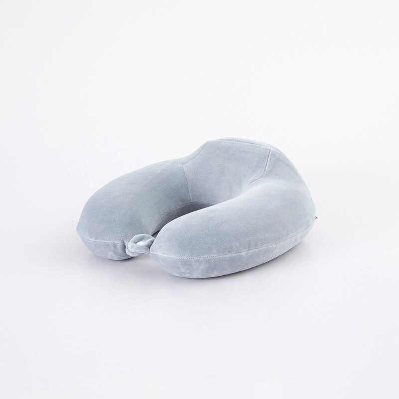 Memory Foam Memory Foam Crystal Velvet Sleep Travel Pillow Memory Pillow U-Shape Pillow: Gray