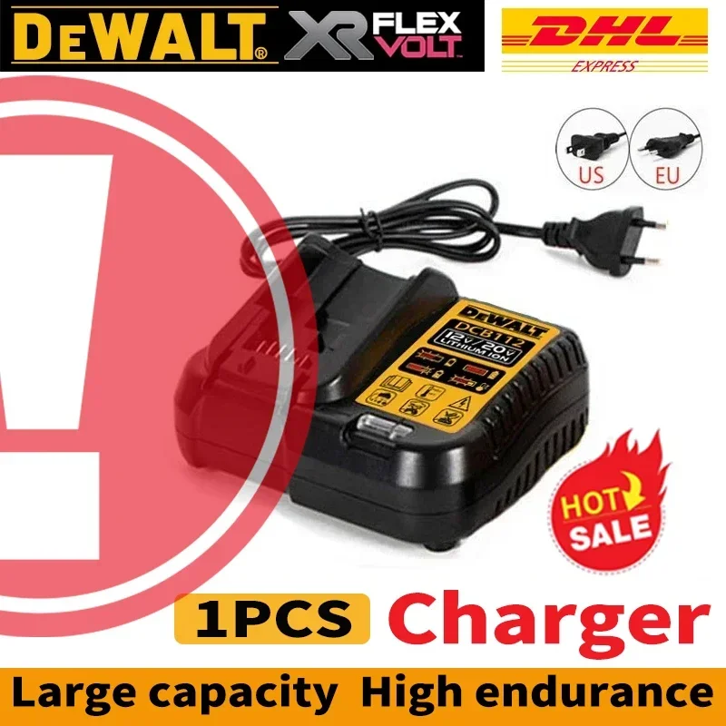 100% DEWALT originele 18V, 6.0AH, DCB115, DCB118 acculader, snel opladen, lithiumbatterij, gereedschapsbatterij: plum