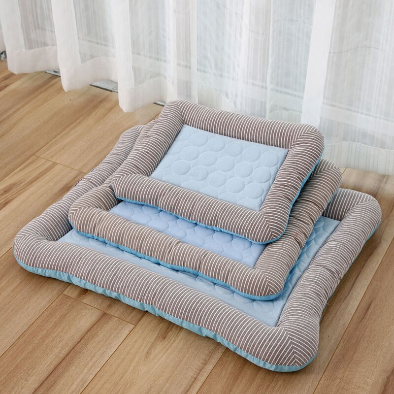 Verano fresco sensación gato perro sofá cama para perros transpirable mascota del hogar sofá medio perros grandes perro gato Mat