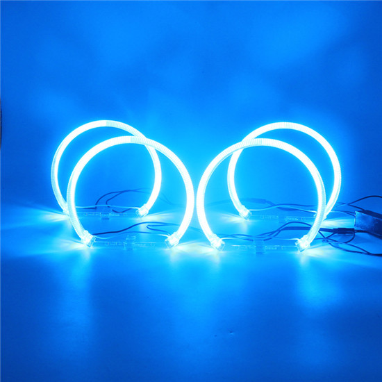 FSYLX LED Winkel Augen für BMW E46 Heiligenschein licht Fehler Freies SMD engel auge E36 E38 E39 E46 Projektor Weiß gelb verrotten blau Winkel Augen: Blau