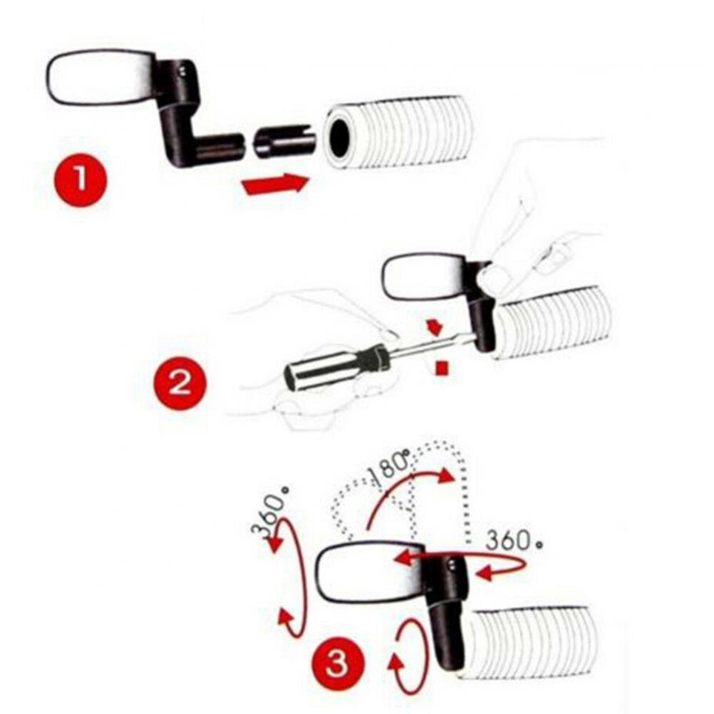 Accesorios para espejos retrovisores de bicicleta, accesorios ajustables para manillar de bicicleta de montaña, 2 piezas, para exteriores
