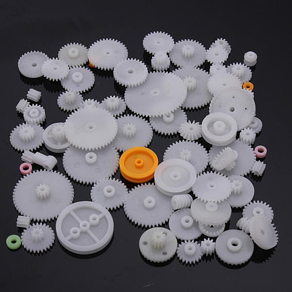64 type plast krone gear enkelt dobbelt reduktion motor gear snekkegear