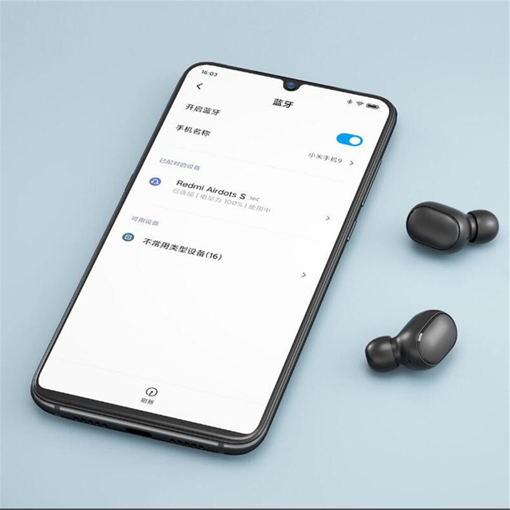 Xiaomi Redmi AirDots S Bluetooth 5,0 auricular inalámbrico TWS izquierda derecha baja Lag modo Bluetooth 5,0 auriculares de reducción de ruido