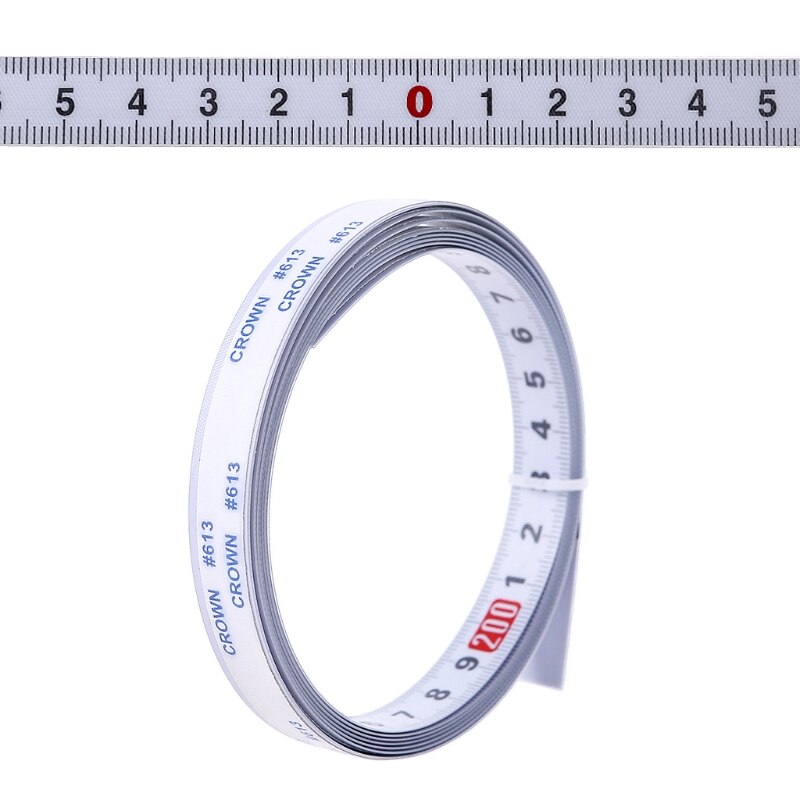 Stainless Steel Miter Track Tape Measure Self Adhesive Metric Scale Ruler T-track Router Table Saw Woodworking Tool: 2M-Middle