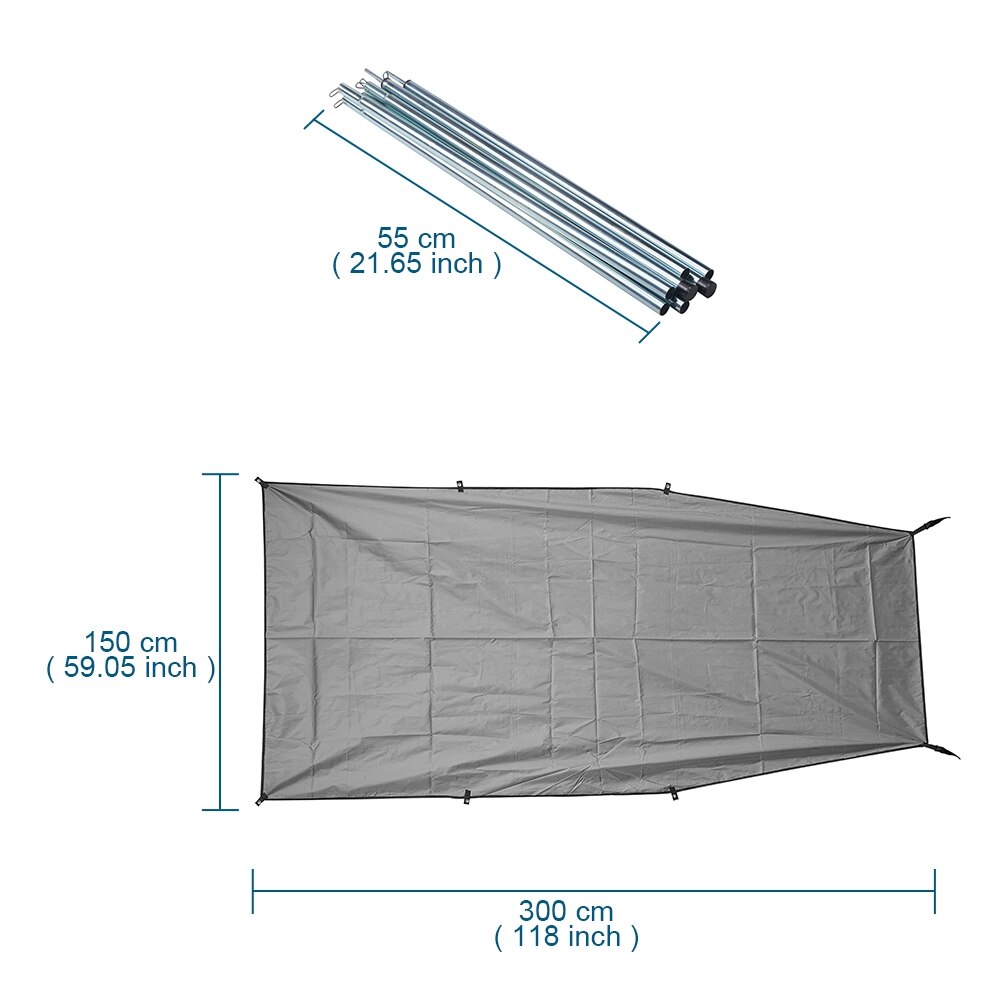 Tienda de campaña portátil impermeable para coche, toldo lateral para techo, refugio solar, sombra para Familia, pesca al aire libre, playa, Viajes