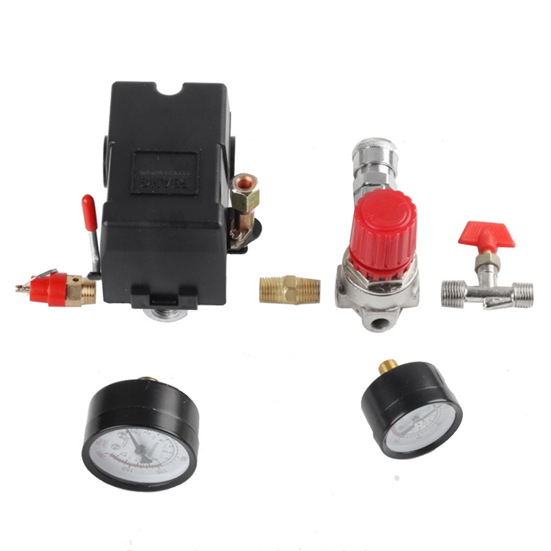 Air Compressor Pressure Switch Air Compressor Switch 90-120PSI 4 Port Safety Valve Air Compressor