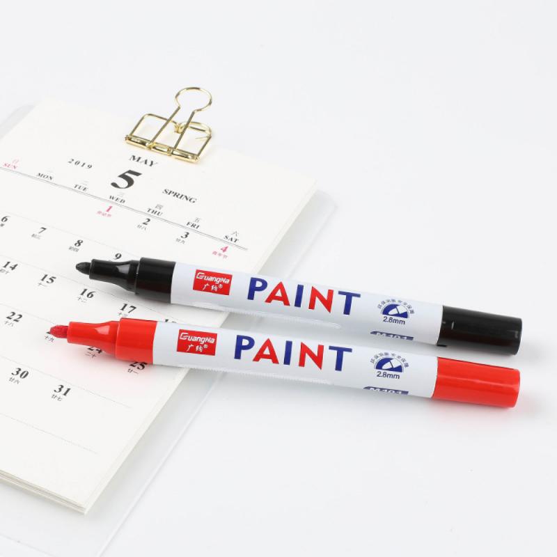 12 Kleuren Verf Marker Pen Waterdicht Autobanden Loopvlak Cd Metalen Permanente Verf Marker Vette Diy Art Marker Pen (Enkele Pen)