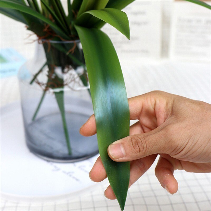 DIY Orchidee Blatt Künstliche Blumen Real Touch Künstliche Orchidee Blatt Blume Anordnung Quelle Material Art Home dekoration