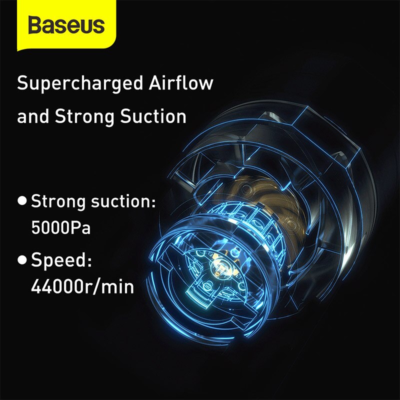 Baseus-Robot aspirador A2 Mini, inalámbrico, de mano, automático, 5000Pa, carga tipo C, para limpieza de hogar, coche y oficina