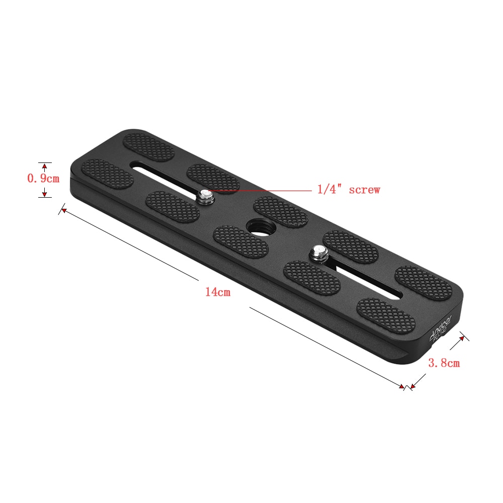 Andoer PU-70 Quick Release QR Plaat 100mm 140mm 70mm Quick Release QR Plate Fit Arca Swiss voor statief Hoofd