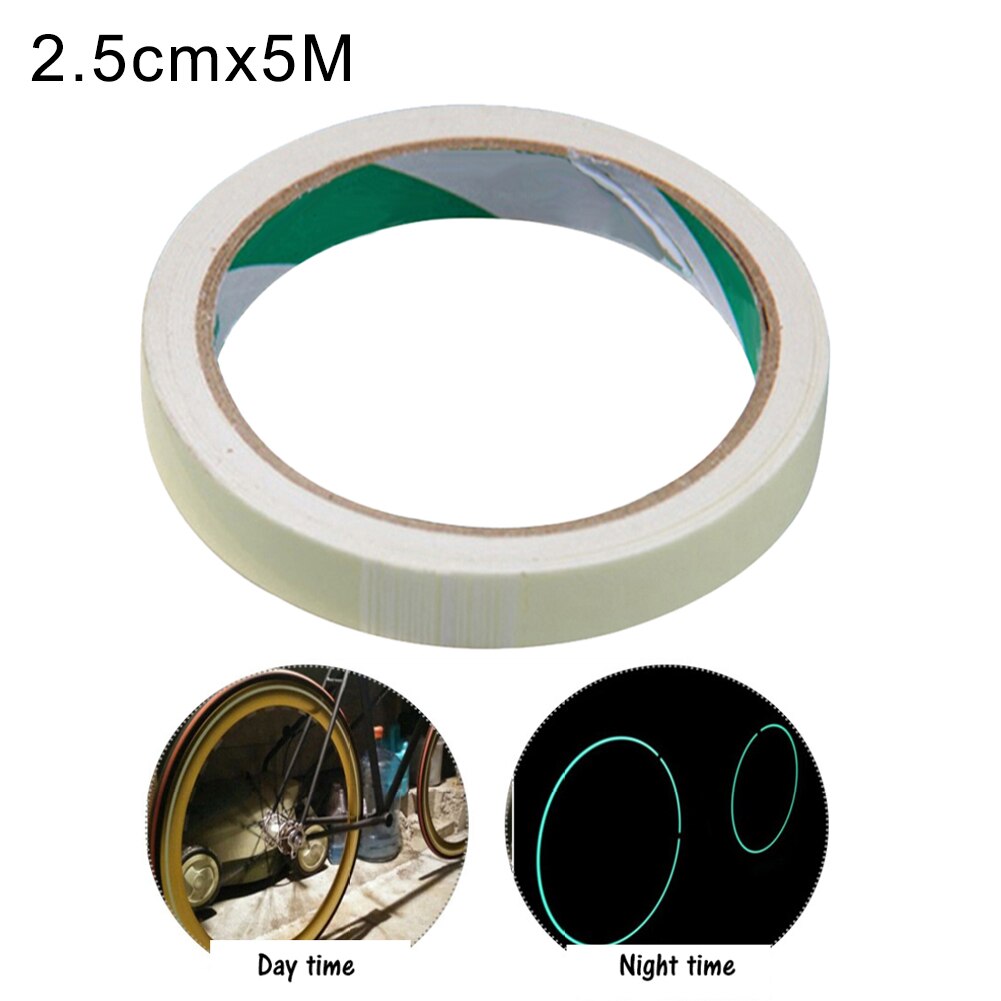 PVC Glow in The Dark Tape Luminous Emergency Roll Safety Warning Tape Night Self-adhesive Security Sticker Walls Steps Exit Sign: 2.5cmx5M