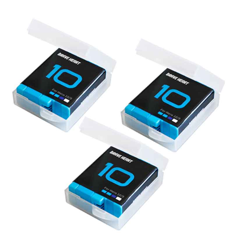 Boîtier de chargement de batterie GoPro 10 9, 3 voies, boîte de rangement de batterie 1980mAh, pour Go pro Hero 9 10, accessoires: 3battery