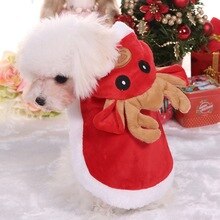 Cartoon Kerst Elanden Hond Cosplay Kostuum Winter Warm Katoen Hooded Mantel Jas Warm Xmas Kleding