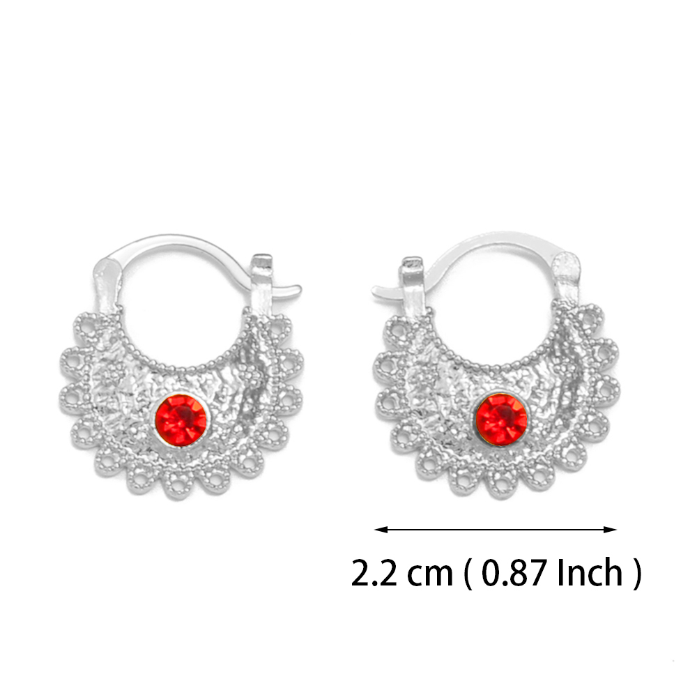 Anniyo 2.2CM/1.5CM Piccoli orecchini con strass Etiope eritrea Gioielli africani Donne Ragazze # 160916: Oro-colore