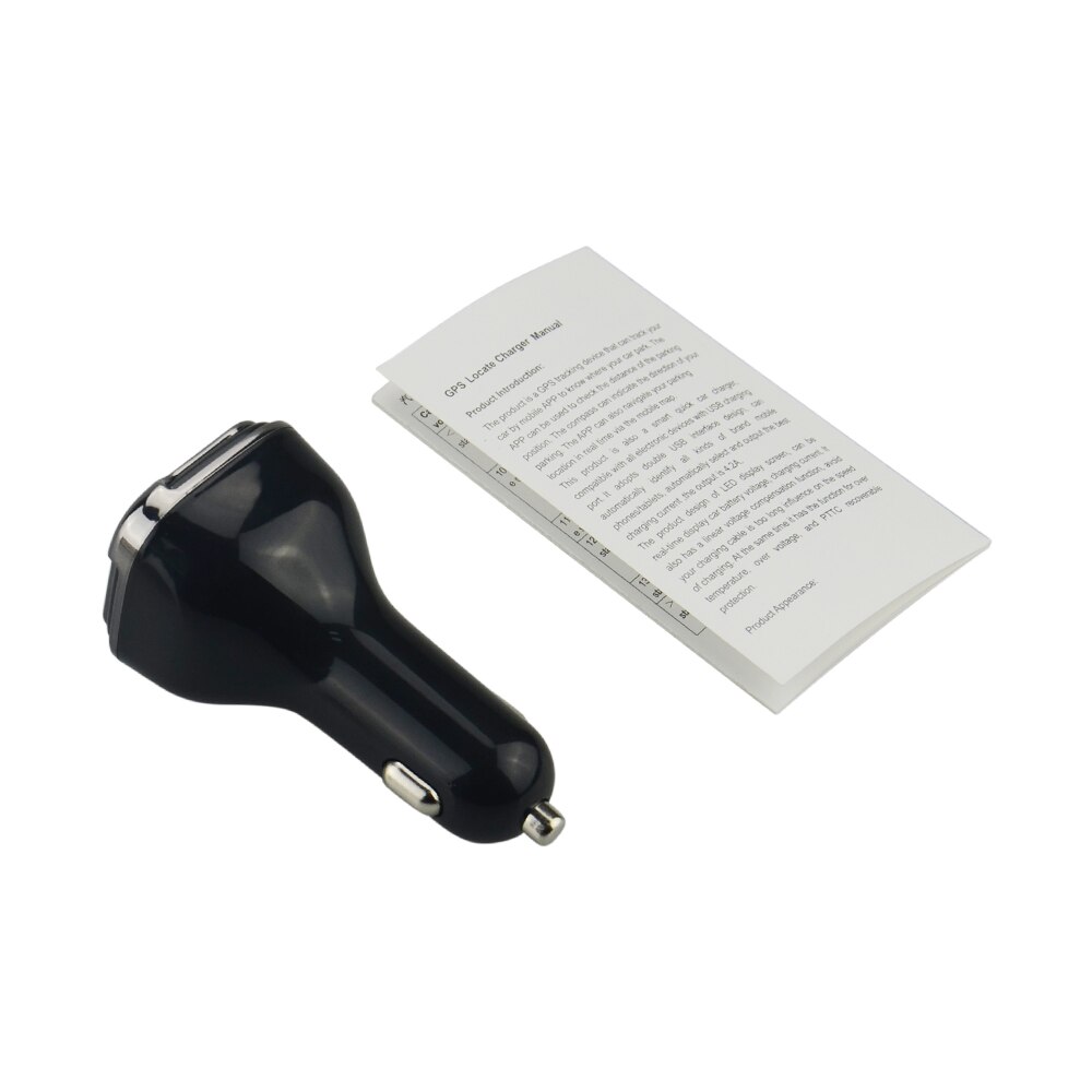 Hoge Nauwkeurigheid Smart Car charger Real-time Datum Monitoring Dual USB Zwart Lokaliseren E5 ingangsspanning DC 12 V-24 V
