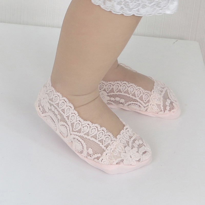 Baby Mädchen Spitze Socken Sommer Infant Kleinkind Solide Atmungsaktiv Unsichtbare Spitze Weiche Nicht-slip Socke calcetines