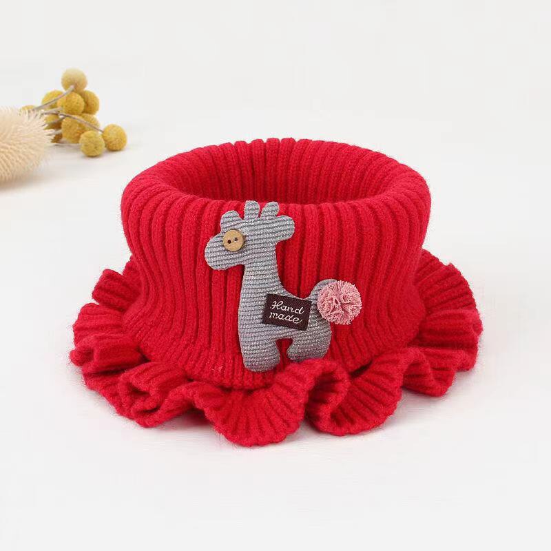 Winter Casual Baby Girls Scarf Children Knitted Neck Warmer Boy Cartoon Warmer Crochet Cowl Collar Kids Outdoor Neckerchief