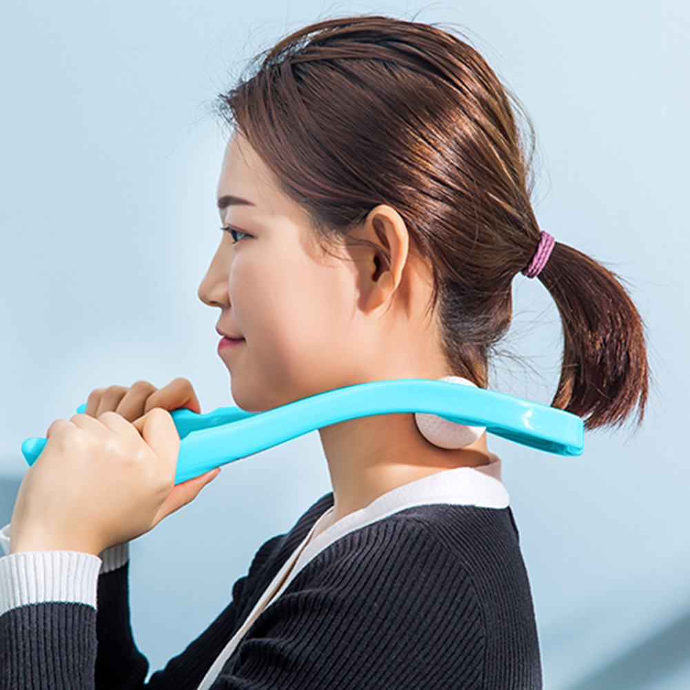 Neck Massage Tool Pressure Point Therapy Pressure Relieve Hand Roller Massage Neck Shoulder Dual Trigger Point Self Massager