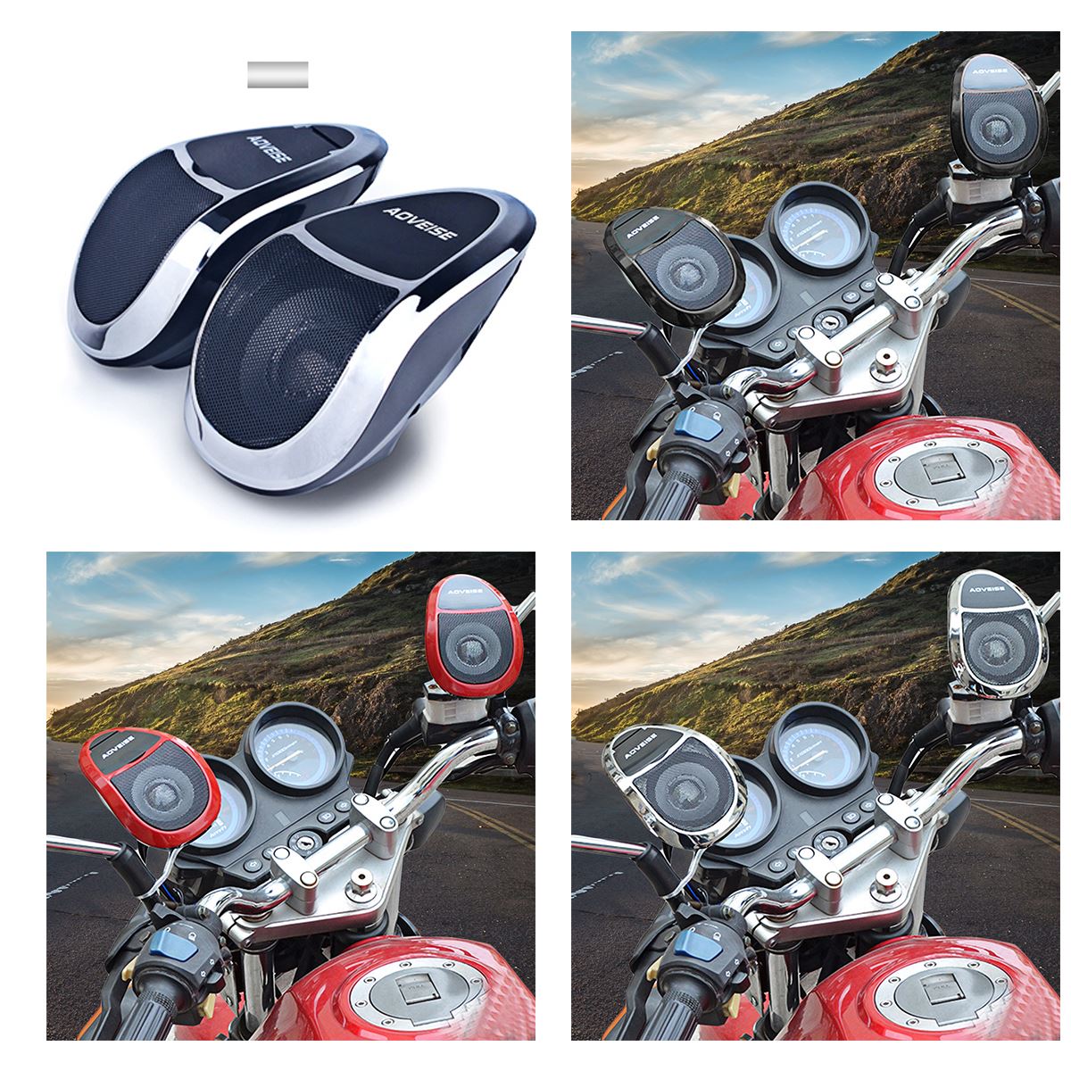 Altoparlante Bluetooth per moto sistema Audio MP3 impermeabile Radio FM U discoteca TF carta per moto/Atv/Utv /scooter e altro