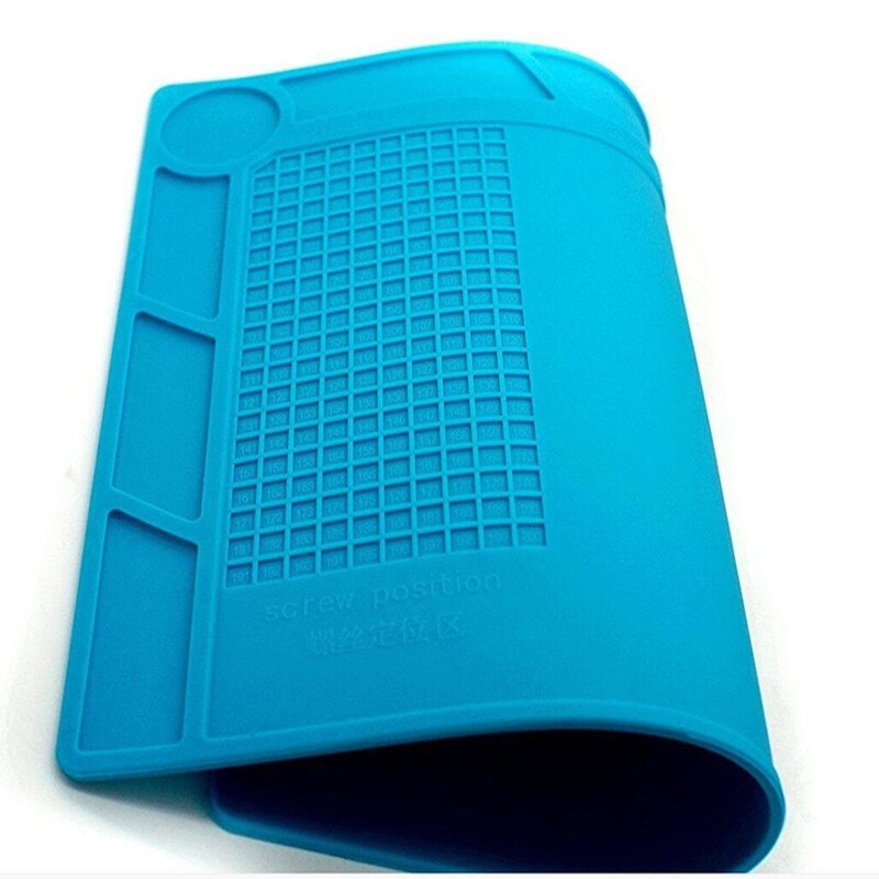 Mobile phone repair silicone work mat High temperature resistance workbench anti-static with magnetic parts suction