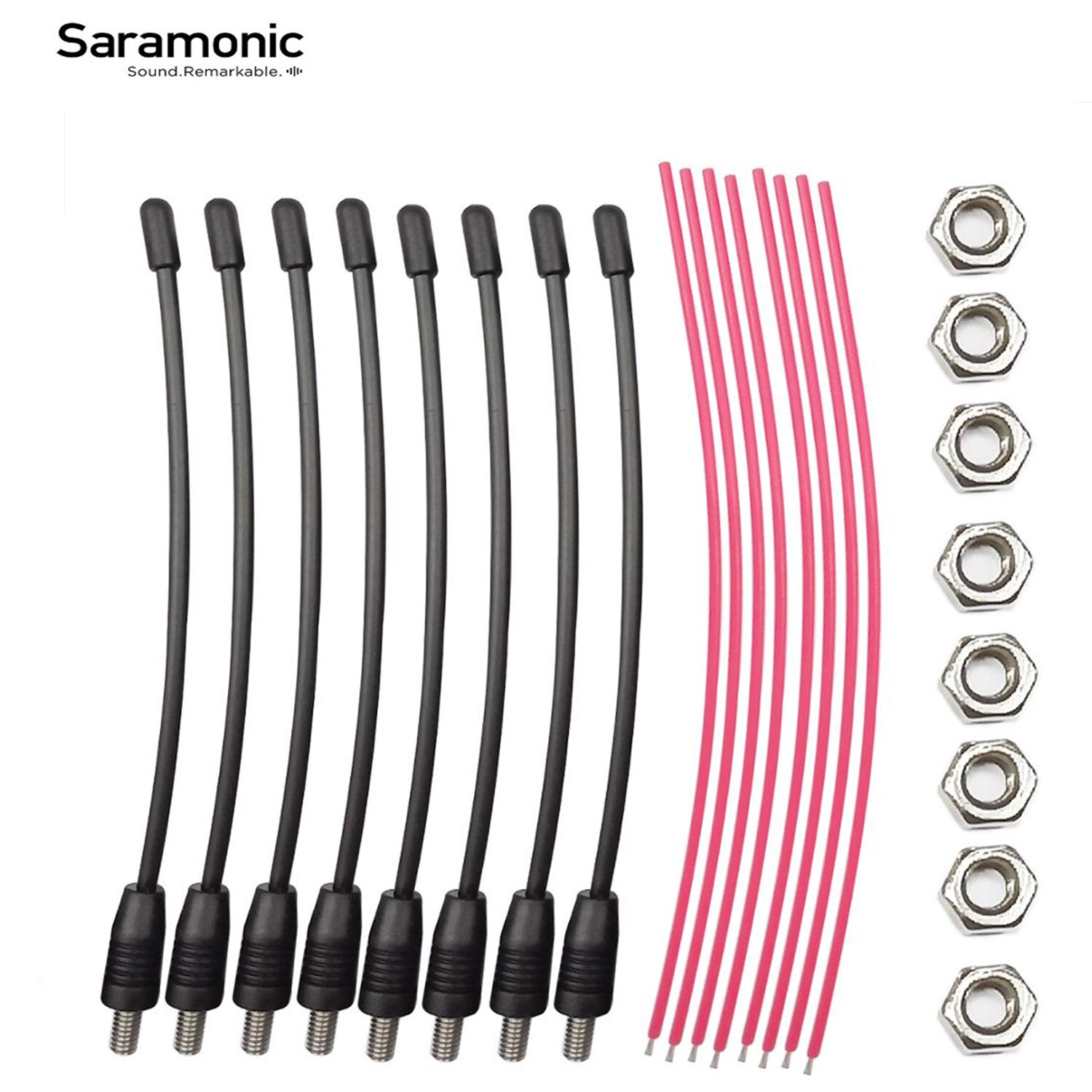 Saramonic Gürtel Clips Bodypack Mikrofon Halterungen Antennen Muttern für Drahtlose Mikrofon UWMIC9 System: 8-Antenne und Mutter