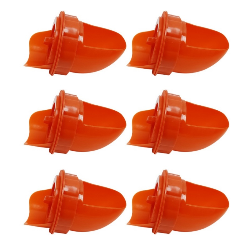 Poultry Automatic Gravity Feeder DIY Rainproof Feeder Port Kit for Bucket Tank Barrels Bins Gravity Feed Kit Troughs Opener Tool: GRAY