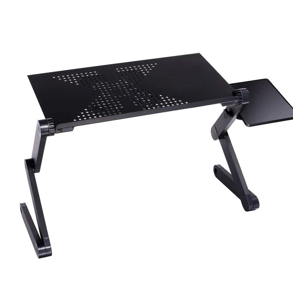 Aluminium Laptop Bureau Opvouwbare Draagbare Laptop Tafel Notebook Bureau Tafel Stand Slaapbank Bureau Lade Boek Houder