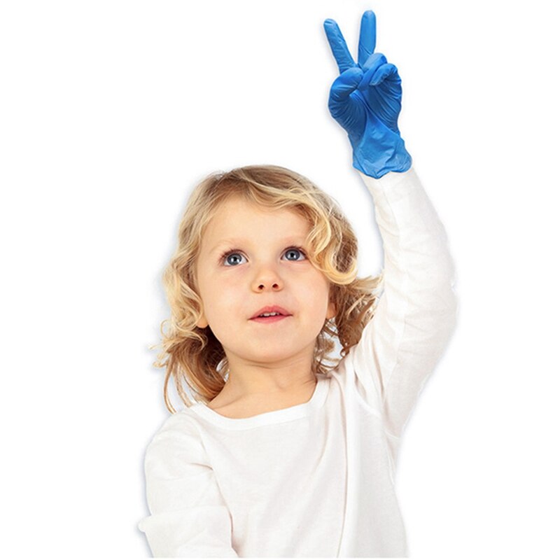 4-12 Jaar Kinderen Wegwerp Handschoenen 20Pcs Nitril Handschoenen Voor Latex Beschermende Kinderen Golves Xs/S Waterdichte handschoenen Voor Studenten