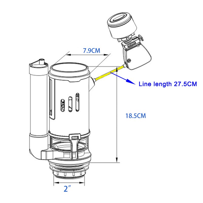 Water Tank Dual Flush Vullen Afvoer Kleppen Flush Drukknop Watertank Deel Voor Universele Toiletbrillen Wc K888