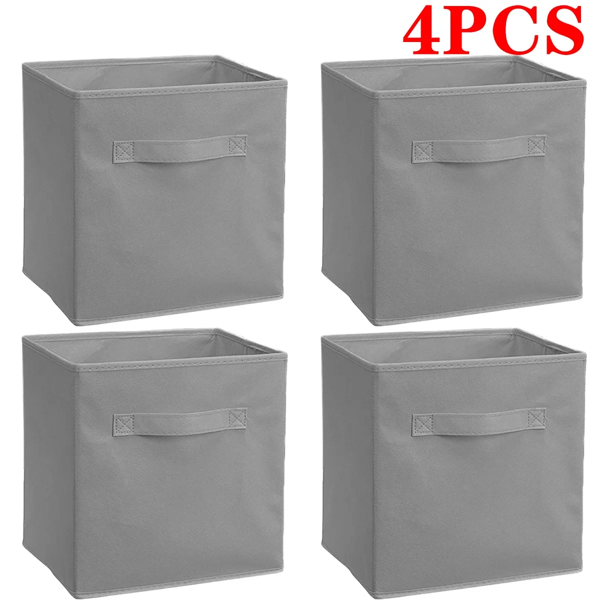 Clothes Storage Box Large Capacity Square Storage Box Without Lid Foldable Non-Woven Storage Box Toys & Snacks Organizer: VIOLET/紫罗兰