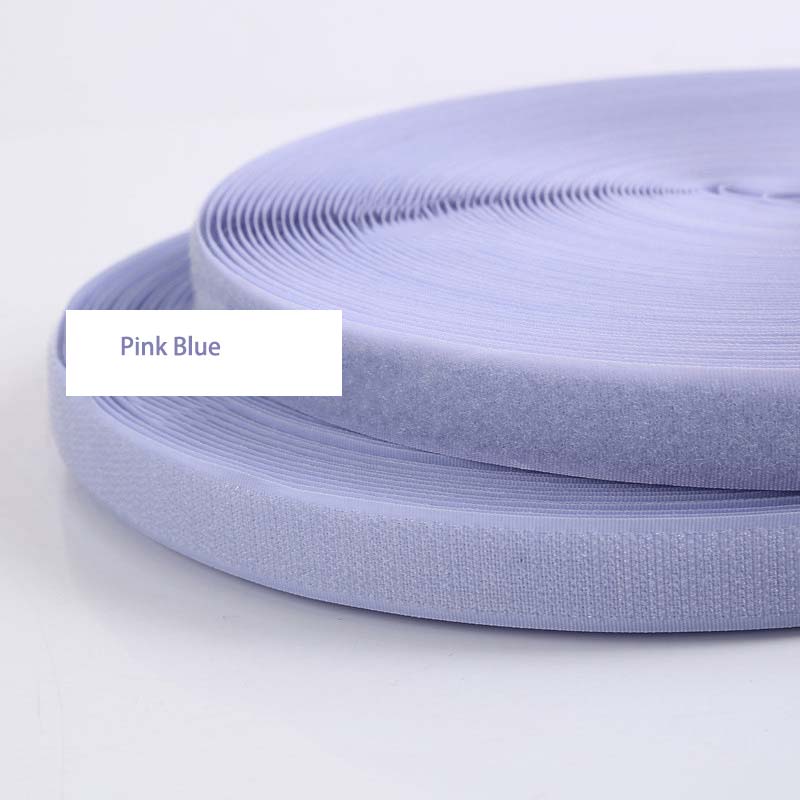 5 meter/par 20mm farverige kroge uden selvklæbende fastgørelse tape krog og løkke nylon magisk tape kabelbindere gør-det-selv-tilbehør: Lyserød blå 20mm 5m