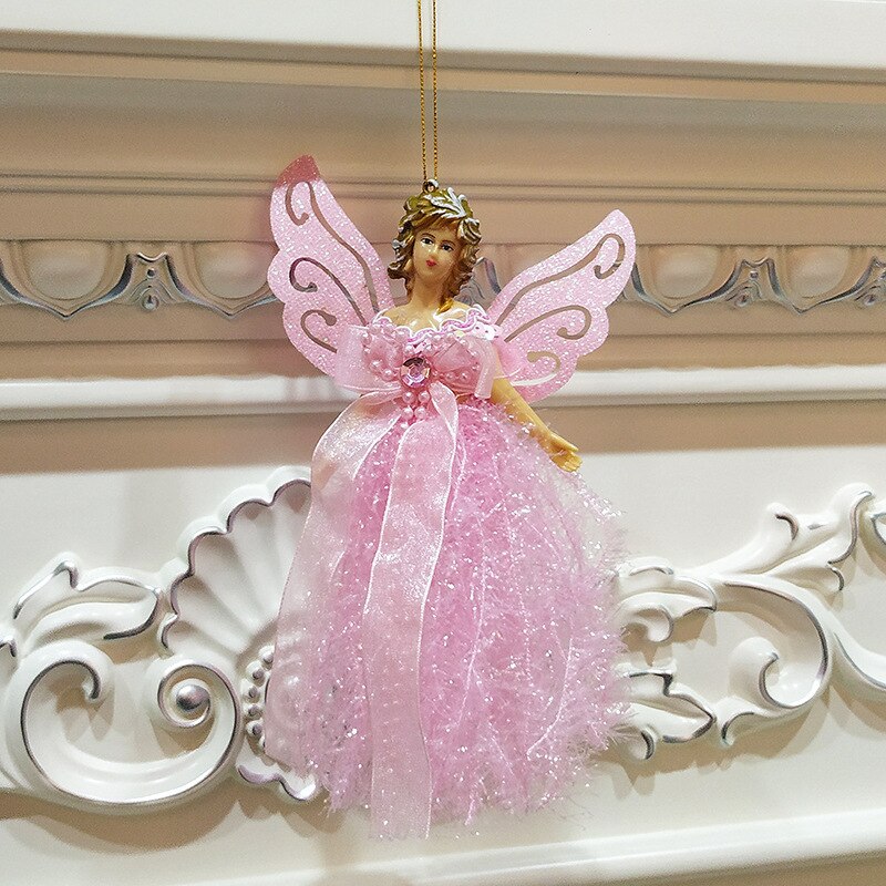 Christmas Doll Table Decorations Snowflake Items For Christmas Charm Home Party: 19cm Pink Angel 1PC
