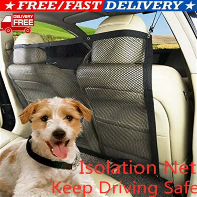 Auto Isolatie Netto Huisdieren Veiligheid Netto Verstelbare Auto Achterbank Auto Kofferbak Hond Barrière Mesh 115x62CM