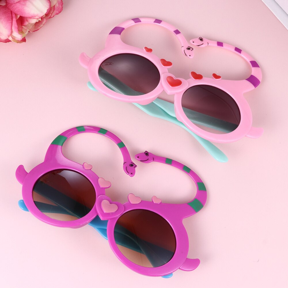 2pcs Long Neck Dinosaurs Sunglasses Cartoon Party Prop Eye Glasses Funny Cosplay Glasses Party Supplies (Red, Yellow): Picture 3
