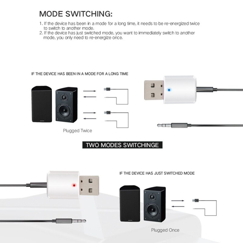 Bluetooth 5.0 nadajnik-odbiornik 3.5mm AUX stereofoniczny bezprzewodowy adapter Bluetooth robić samochodowego nadajnika muzycznego robić telewizora