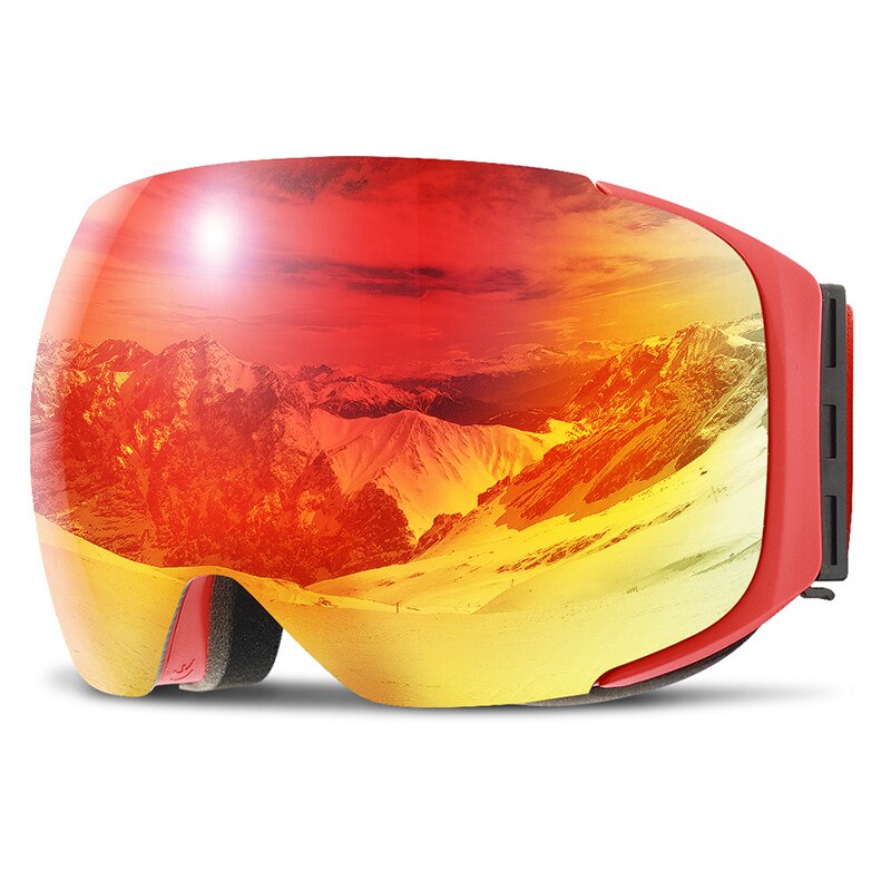 COPOZZ Magnetic Ski Goggles Men Women 100% UV400 Protection Double Anti-fog Single Double Board Ski Goggles: 4