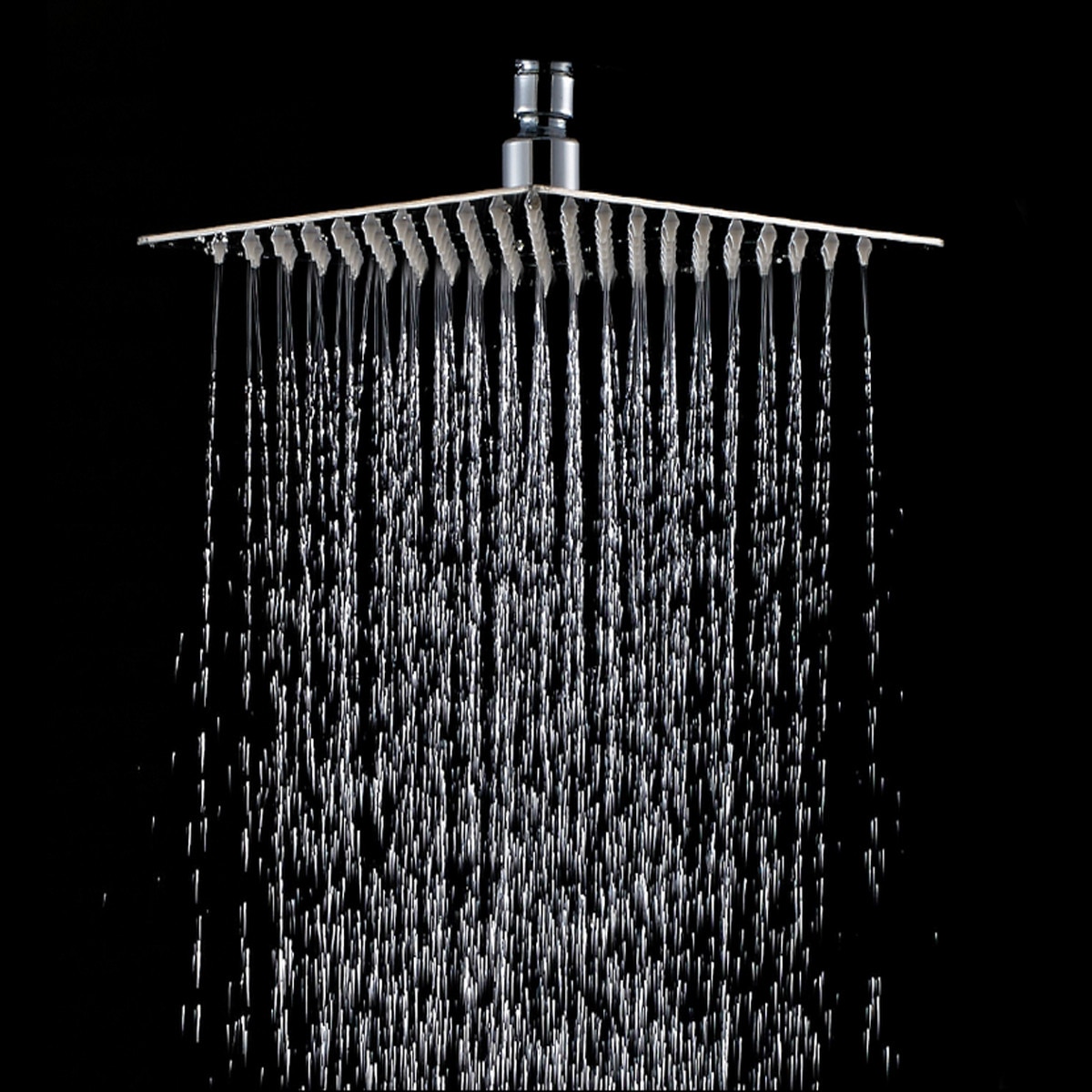 20 x 20cm 8 firkantet rustfrit stål regnbruser hoved nedbør badeværelse top sprøjte tyndt højt tryk